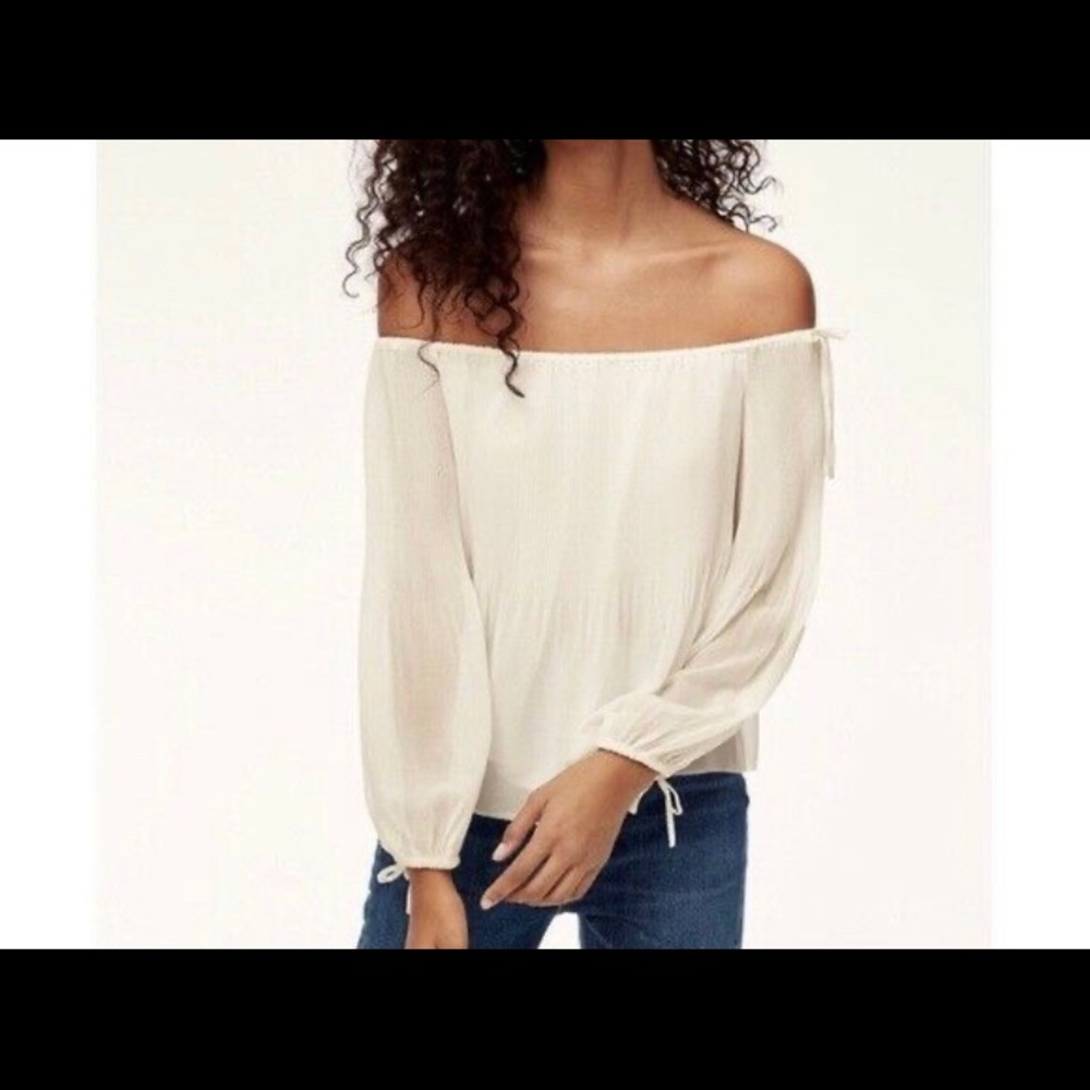 White aritzia talance blouse